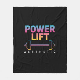Power Lift Aesthetic Barbell Gradient Gym Tee Fleecefilt