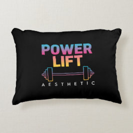 Power Lift Aesthetic Barbell Gradient Gym Tee Prydnadskudde