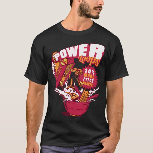 Power Loops Drone Pilot T Shirt (Framsida)