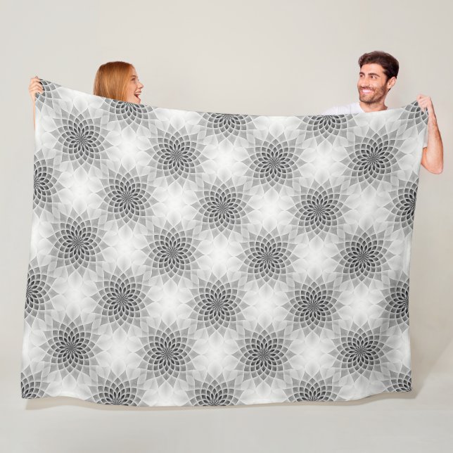 Power Mandala Seamless Mönster 10 Fleecefilt (På plats)