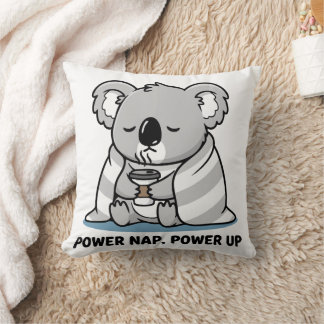 Power Nap Power Up Cute Koala Kudde