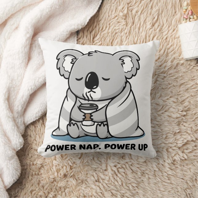 Power Nap Power Up Söt Koala Kudde (Filt)