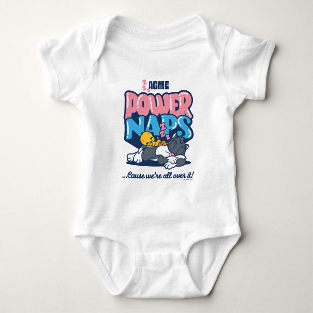 Power Naps i Baby TWEETY™ & SYLVESTER™ T Shirt (Framsida)