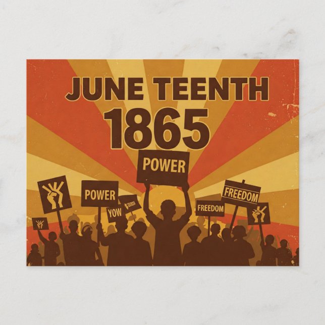 "Power" och "Freedom" , Junetteonde Vykort (Framsida)