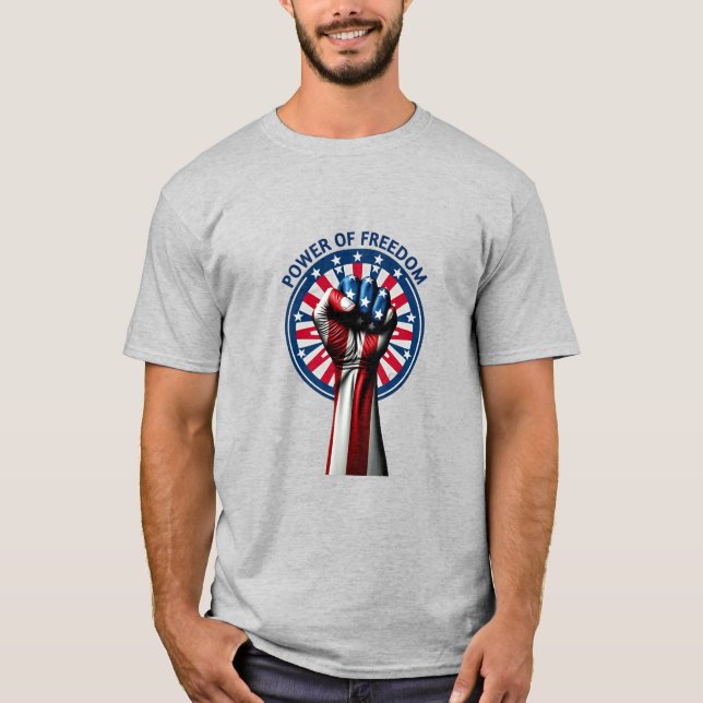 Power of Freedom  T Shirt (Framsida)