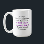 Power of Variable Good Teacher Math Wisdom Kaffemugg<br><div class="desc">Recognize the profound impact of strategic variables and inspiring educators. This design honors the wisdom behind both mathematical precision and exceptional teaching.</div>