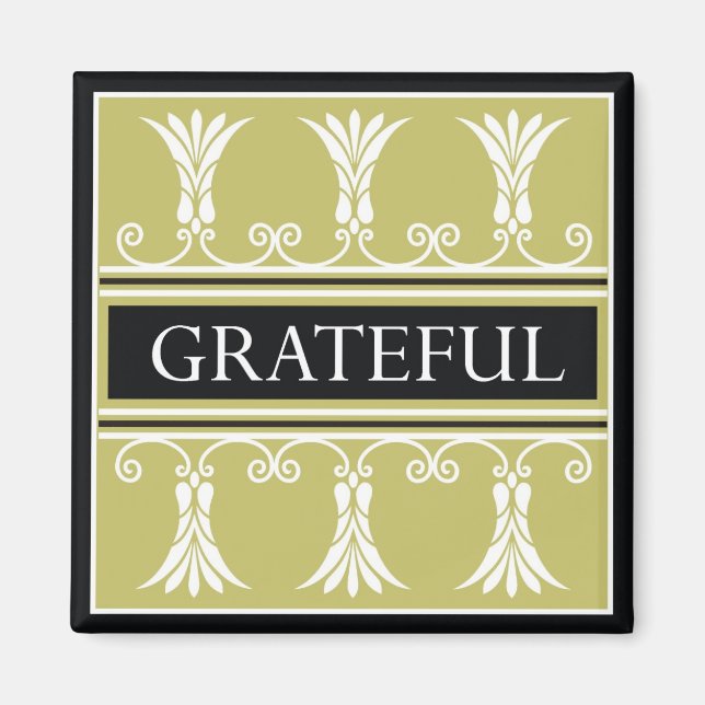 Power Ord for Motivation - GRATEFUL Magnet (Framsidan)