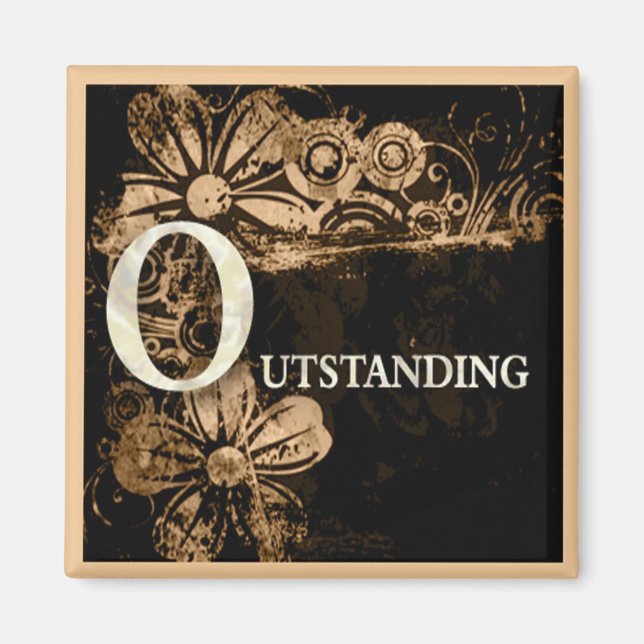 Power Ord for Motivation - OUTSTANDING Magnet (Framsidan)
