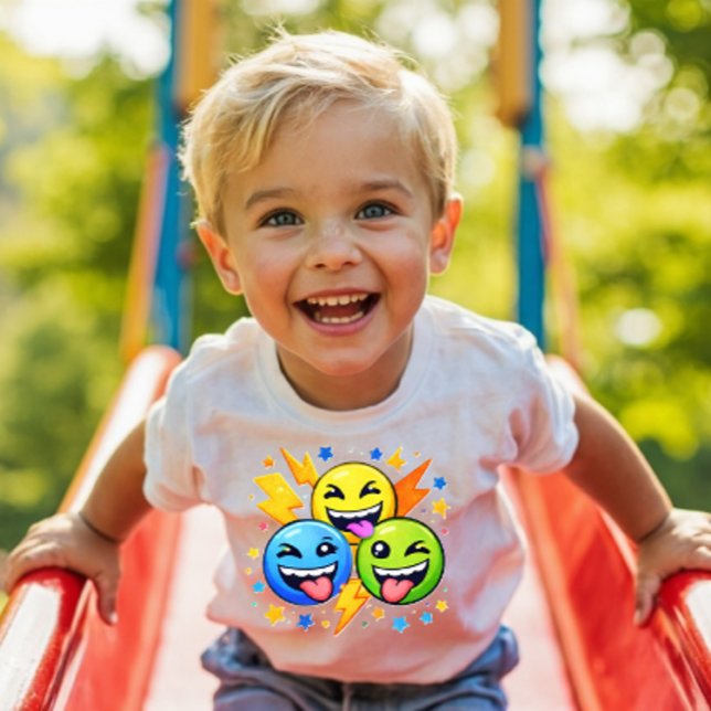 Power Pals™ Emoji Squad Småbarns T-Shirt – Söt Pla (Skapare uppladdad)
