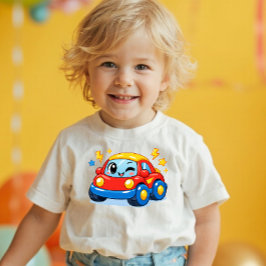 Power Pals™ Zoomy Car Småbarns T-Shirt – Sött Rac