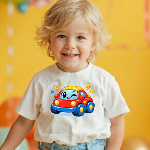 Power Pals™ Zoomy Car Småbarns T-Shirt – Sött Rac