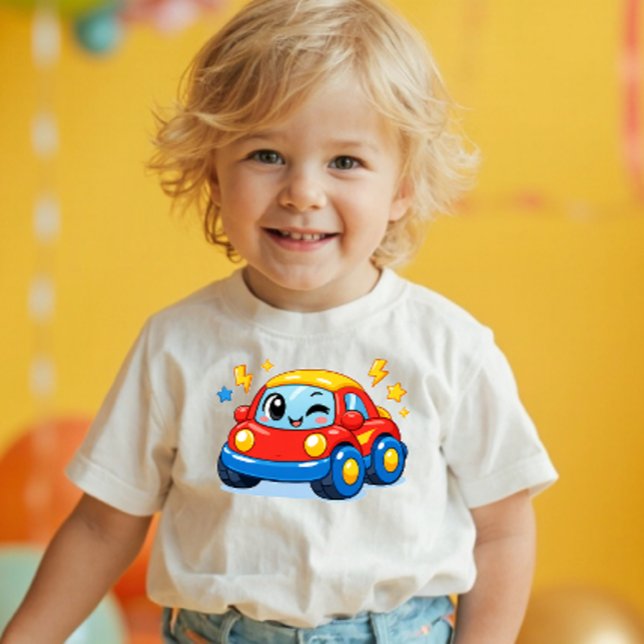 Power Pals™ Zoomy Car Småbarns T-Shirt – Sött Rac (Skapare uppladdad)