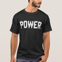 Power Pixel-Stil Text T-Shirt
