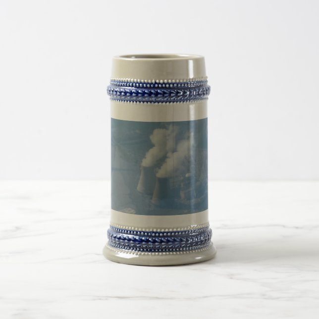 Power Plant Aerial View Grått/Blue 22 oz Stein Sejdel (Center)