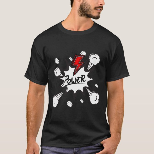 Power Puff-etikett T Shirt (Framsida)
