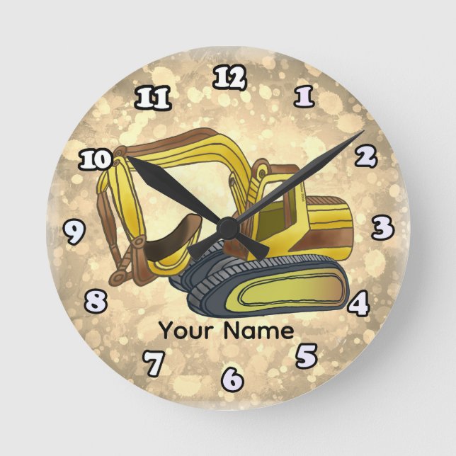 Power Shovel Rund Klocka (Framsida)