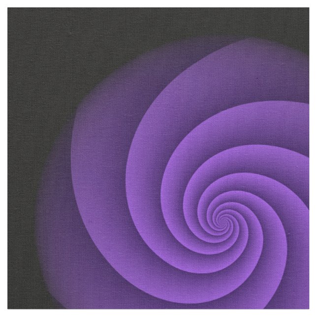 Power Spiral Fractal - violett + dina idéer Tyg (Närbild)