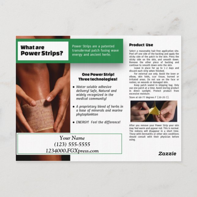 Power Strip-postkort Vykort (Baksida)