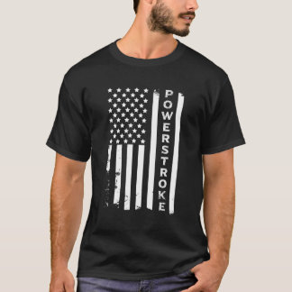 Power Stroke American Flagga T Shirt