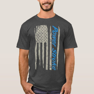 Power Stroke American Flagga T Shirt
