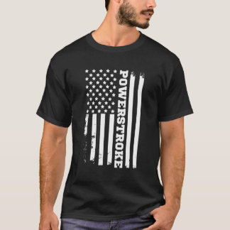 Power Stroke American Flagga T Shirt