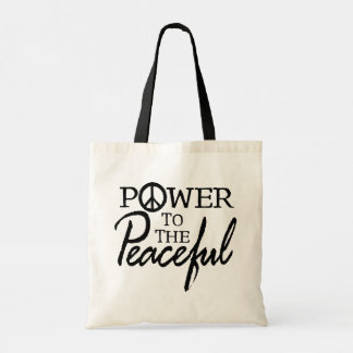 Power To The Peaceful Tote Bag Tygkasse