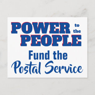 Power to the People Fund Postkontor Mall Vykort