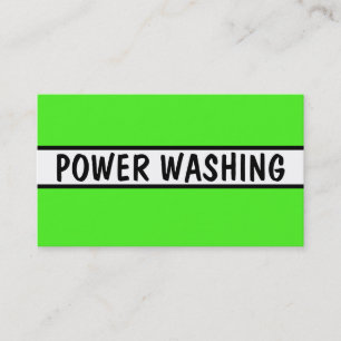 Power Tvättar Neon-Grönt Visitkort