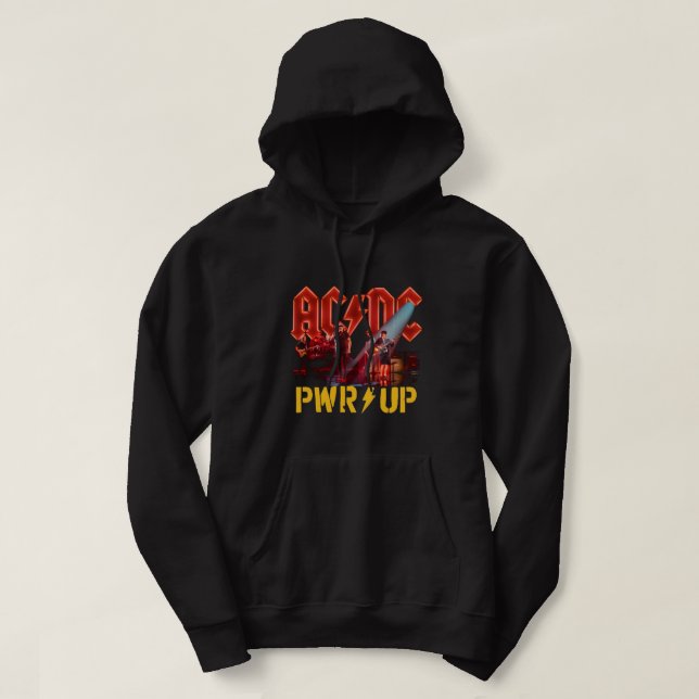 Power Up ACDC Hooded Sweatshirt Album Band (Design framsida)