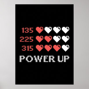 Power Up Pub, Funny, Gamer, Retro, Geek, Nerd Post Poster