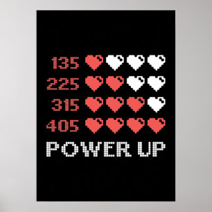 Power Up Pub, Funny, Gamer, Retro, Geek, Nerd Poster