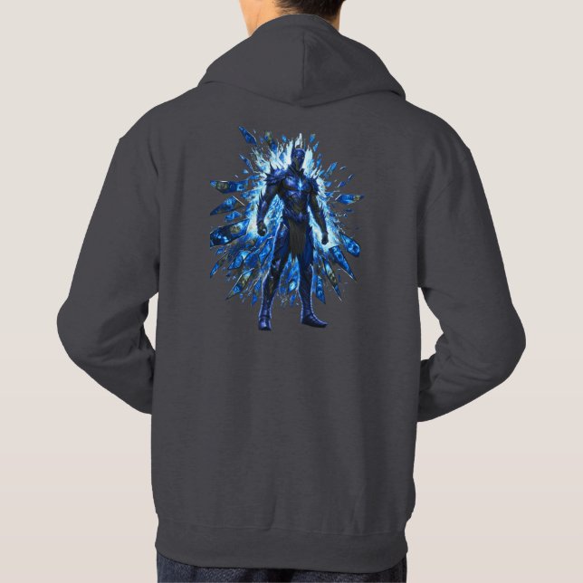 Power Vibe för Glitchcore Ice Shard Hoodie (Baksida)