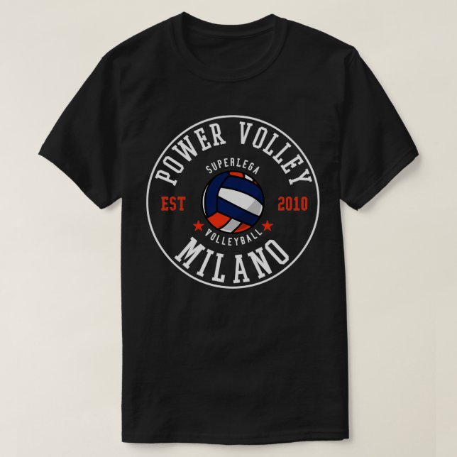 Power Volley Milano Superlega Volleyball T Shirt (Design framsida)