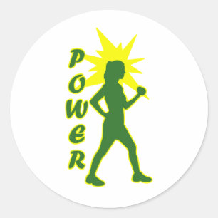 Power Walker Runt Klistermärke