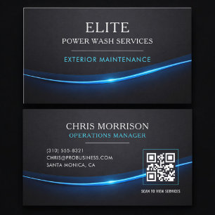 Power Wash Services QR-kod Professionell Visitkort