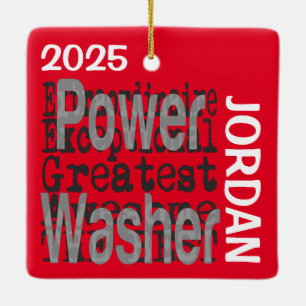 Power Washer Extraordinaire Julgransprydnad Keramik