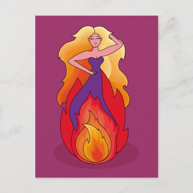 Power women postcard vykort (Framsida)