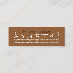 Power Yoga Affärskort Mini Visitkort