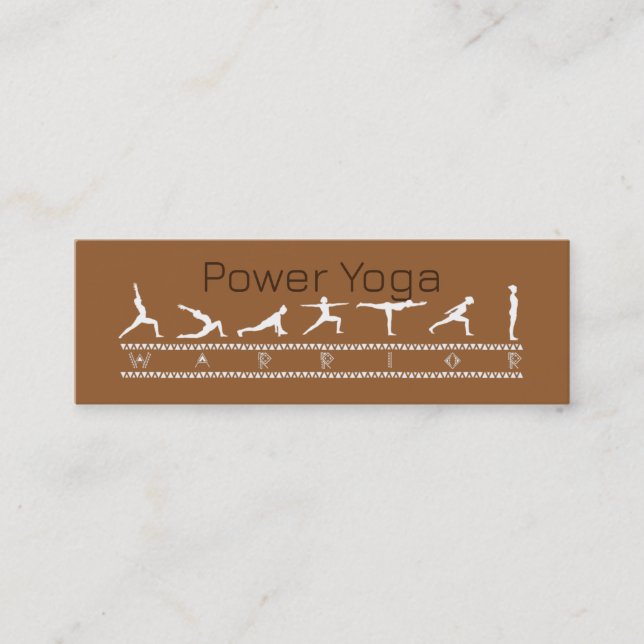 Power Yoga Affärskort Mini Visitkort (Framsida)