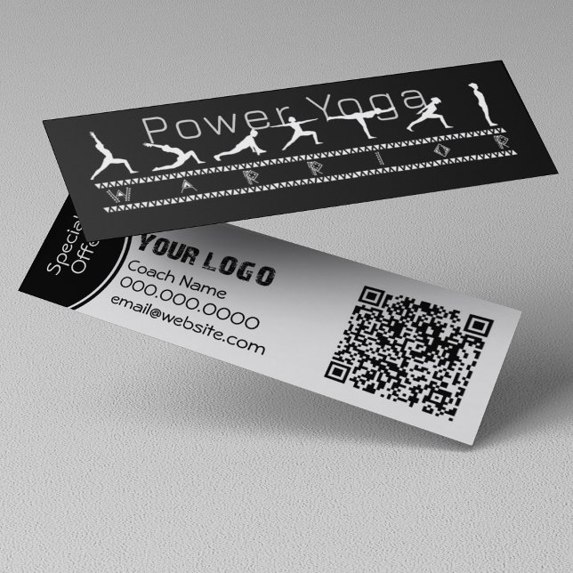 Power Yoga Affärskort Mini Visitkort (Power Yoga Custom Business Cards)