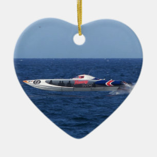 Powerboat Julgransprydnad Keramik