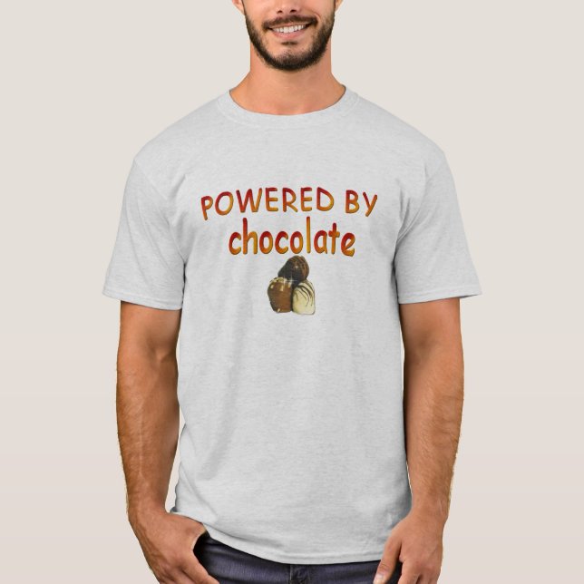 *Powered av choklad T Shirt (Framsida)