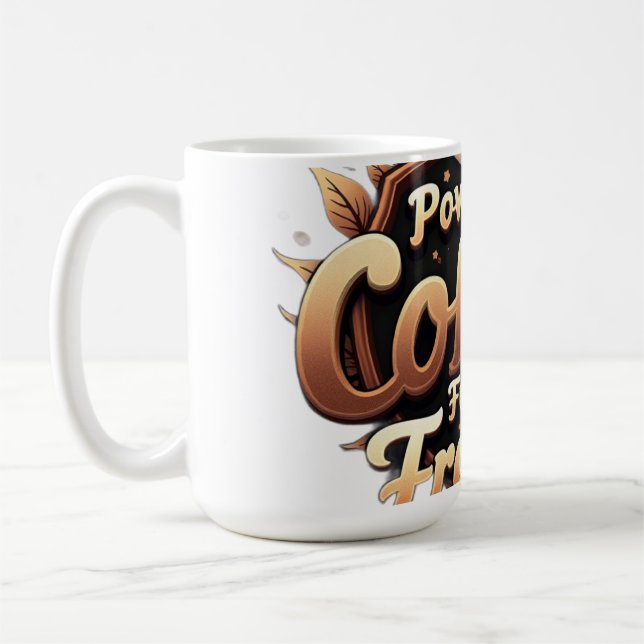 Powered by coffee Fueled by Freedom Kaffemugg (Vänster)