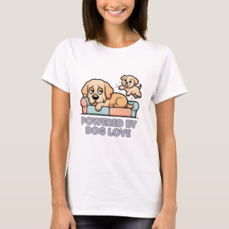 Powered By Dog Love Cute Puppy Funny Dog Mom Lover T Shirt