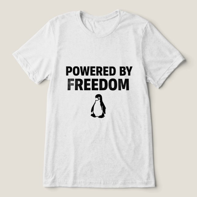 Powered By Freedom T Shirt (Design Framsida)