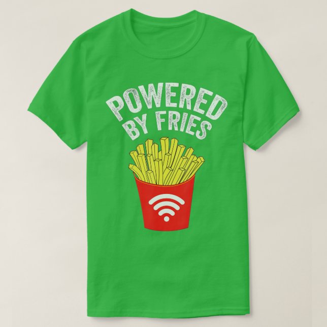 Powered by French Fries  - French fries  T Shirt (Design framsida)