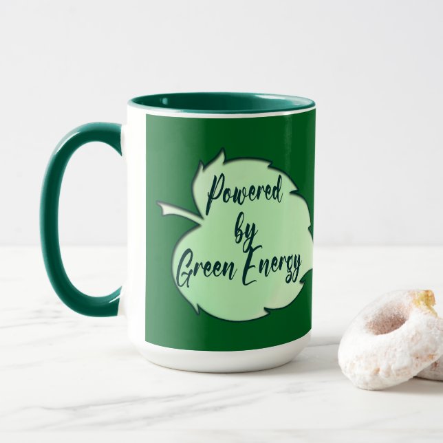 Powered by Green Energy St Patrick’s Day caneca Mugg (Med munk)
