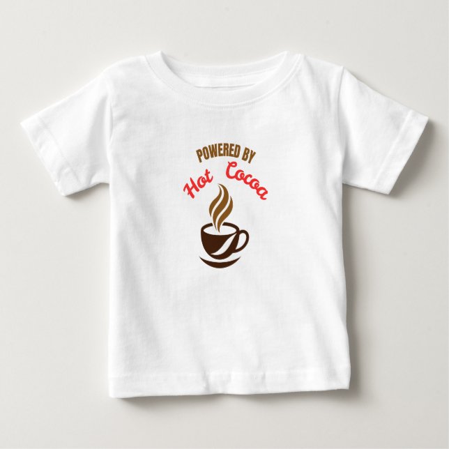 Powered by Hot Cocoa T Shirt (Framsida)
