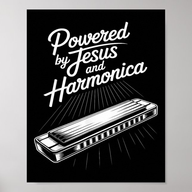 Powered By Jesus And Harmonica Christian Music  Poster (Framsidan)