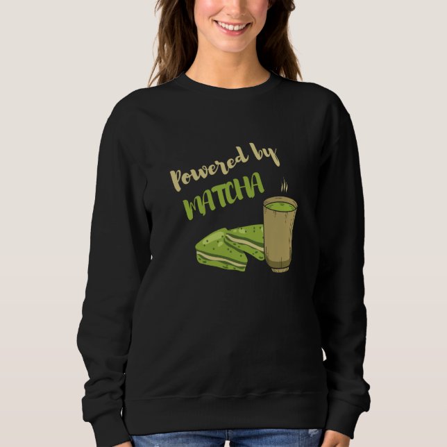 Powered By Matcha the Matcha Tea T Shirt (Framsida)